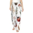 thumbnail image 1 of Kdxio Women's Comfy Stretch Watercolor Ladybug Print Drawstring Pajama Pants-X-Large, 1 of 5
