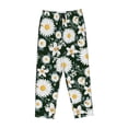 thumbnail image 1 of Kdxio Women's Comfy Stretch White Daisies and BeePrint Drawstring Pajama Pants-X-Large, 1 of 9