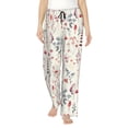 thumbnail image 1 of Kdxio Women's Comfy Stretch Wildflower Watercolor 3 Print Drawstring Pajama Pants-Large, 1 of 5