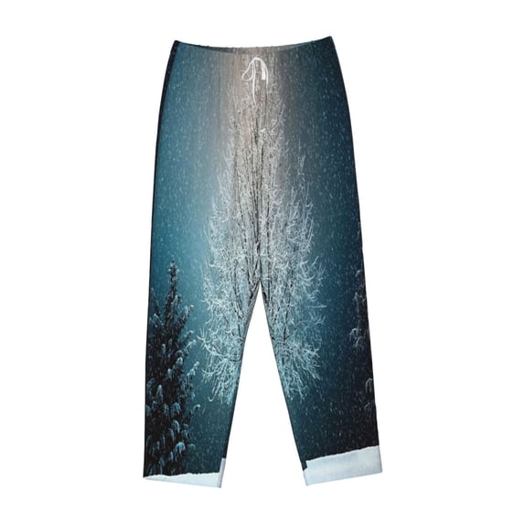 Kdxio Women's Comfy Stretch Winter RabbitPrint Drawstring Pajama Pants-Large