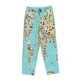 thumbnail image 1 of Kdxio Women's Comfy Stretch World Travel Line Icons MapPrint Drawstring Pajama Pants-Large, 1 of 9