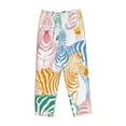 thumbnail image 1 of Kdxio Women's Comfy Stretch Zebra ColourfulPrint Drawstring Pajama Pants-Small, 1 of 9