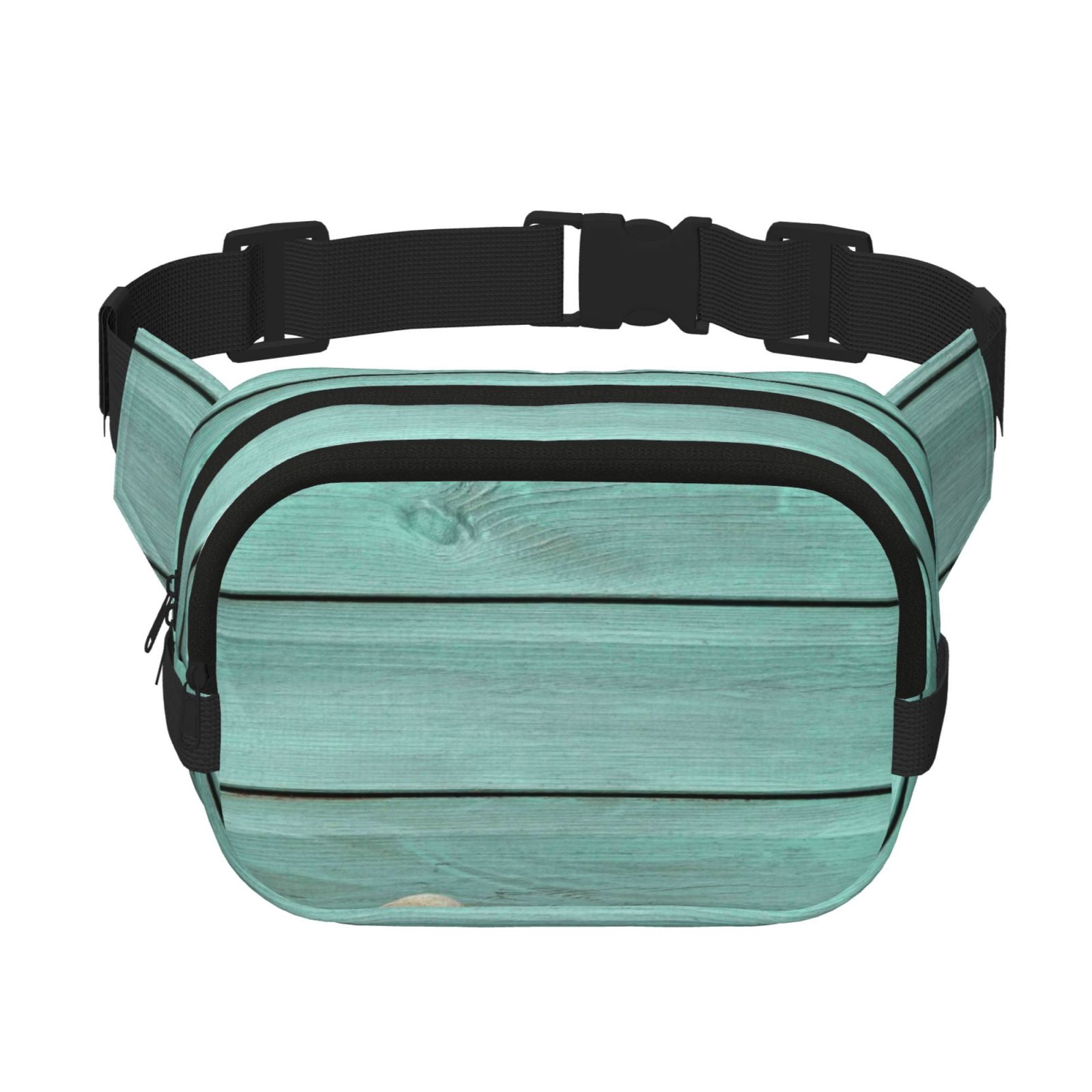 Kdxio Wood Grain Crossbody Double Layer Waist Bag Belt Bag for Unisex Fanny Pack Fashion Waist Packs for Hiking Running Shopping Traveling