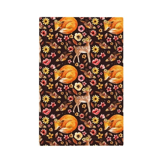 Kdxio Woodland Creatures Floral Decorator Light Switch or Receptacle Outlet Wall Plate Decorator Wall Plate Child Safe Outlet Cover-Style V
