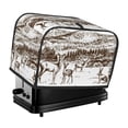 thumbnail image 1 of Kdxio Woodland Forest With Deers Print Toaster Cover Bread Machine Cover Fits for Most Standard 2 Slice Toasters,Keep Toaster Free From Dust And Fingerprint Oven Dustproof Cover, 1 of 7