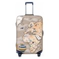 thumbnail image 1 of Kdxio World Map With Animals Pattern Luggage Cover for Travel,Elastic and Durable,Fits 18-32 Inch,Anti-Scratch Suitcase Protector-No luggage included, 1 of 5