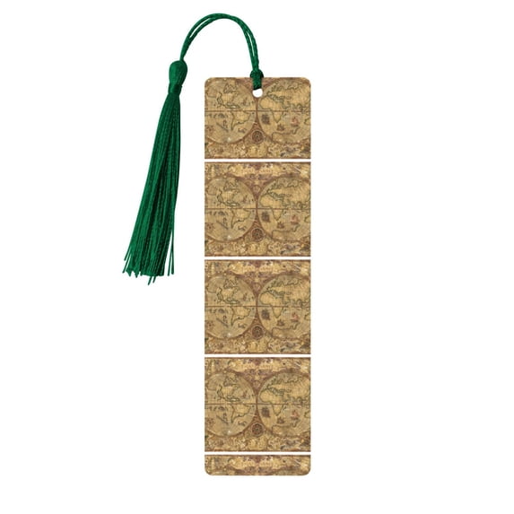 Kdxio World Map1 Print Metal Tassel Bookmarks,Perfect Gift for Art Lovers and Bookworms Metal Bookmarks for Women