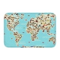 thumbnail image 1 of Kdxio World Travel Line Icons Map,16" x 24", Non-Slip Front Door Mats,Outdoor Welcome Mat Washable, 1 of 9