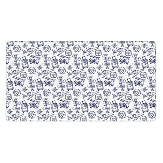 Kdxio World Travel2 Print Large Gaming Mouse Pad,Non-Slip Base,Water Resist Keyboard Pad for Gamer,Office & Home,29.5 x 15.8 in