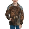 thumbnail image 1 of Kdxio Yak Pattern Kids Boys Girls Zip Up Hoodie 3D Printed Hooded Sweatshirt Hoody Coat with Pocket 7-12 Y-Medium, 1 of 6