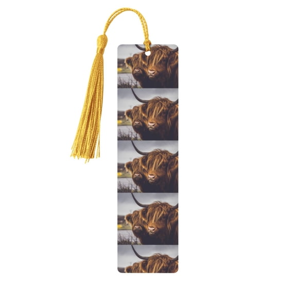 Kdxio Yak Print Metal Tassel Bookmarks,Perfect Gift for Art Lovers and Bookworms Metal Bookmarks for Women