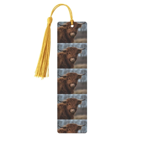 Kdxio Yak Print Metal Tassel Bookmarks,Perfect Gift for Art Lovers and Bookworms Metal Bookmarks for Women