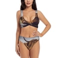 thumbnail image 1 of Kdxio Yak Print Women's 2 Piece High Waisted Wrap Spaghetti Strap Summer Swimsuit Bikini Set-, 1 of 7