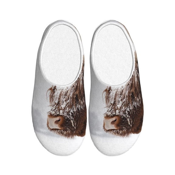 Kdxio Yak Women's Men's Slippers Plush Slip-On House Slipper for Winter Indoor Soft Cushion Non-slip Fluffy Slides Slippers-11