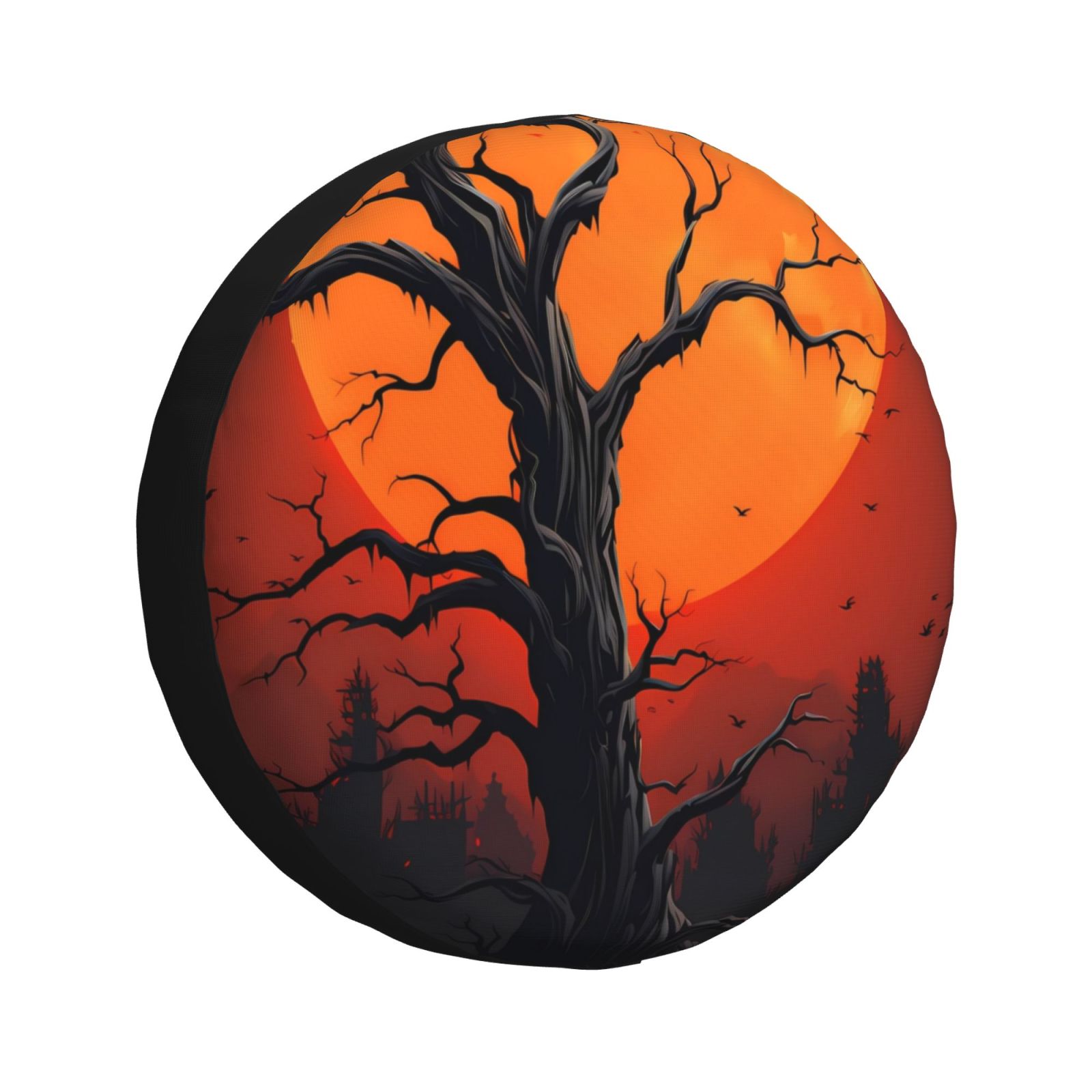 Kdxio Yellow Castle Sunset Tree for Tire Cover Wheel Protectors Tyre