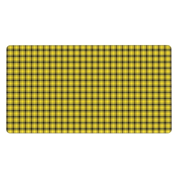 Kdxio Yellow Checkered Plaid Print Large Gaming Mouse Pad,Non-Slip Base,Water Resist Keyboard Pad for Gamer,Office & Home,29.5 x 15.8 in