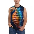 thumbnail image 1 of Kdxio Yellow Fish Seahorse for Men's Muscle T-shirt,Sleeveless for Workout Running Athletic Gym Lounge Casual, 1 of 5
