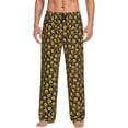 thumbnail image 1 of Kdxio Yellow Floral1 Print Men's Sleep Pajama Pant Lounge Pants with Pockets-Medium, 1 of 6