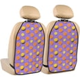 thumbnail image 1 of Kdxio Yellow Lemon And Orange Print 2 Pack Car Kick Mat Seat Cover Back Protector Mat with Pockets for Organizer Backseat Protector and Storage Anti Kick Pad for Vehicles, 1 of 1