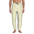 thumbnail image 1 of Kdxio Yellow Lemon Leaves Pattern Joggers,Sweatpants for Men with Pockets-Small, 1 of 5