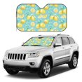 thumbnail image 1 of Kdxio Yellow Lemon Print Windshield Sun Shade, Foldable Sun Blocker for Car,Truck,SUV Automotive Interior Sun Protection,Reflective Shade for Front Windshield(Medium), 1 of 7