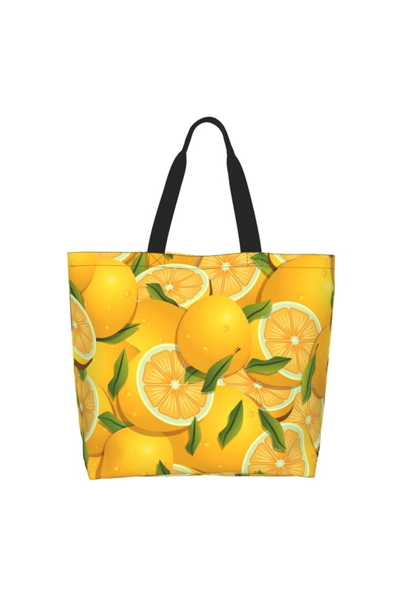 Yellow Limes Casual Tote Bags Women Big Capacity Shoulder Bag for Women Travel Shoulder Bags Handbags