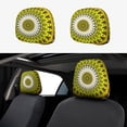 thumbnail image 1 of Kdxio Yellow Mandala Pattern Print 2 Piece Car Head Rest Covers Set Auto Front/Rear Seats Headrest Cover Universal Fit Most Cars,Sedan, SUV, 1 of 9