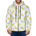 thumbnail image 1 of Kdxio Yellow Rubber Duck Print Men Hoodies Casual Hoodies for Men with Zip Pockets Full Zip Long Sleeve Sweatshirt Sports Hooded Jacket-Small, 1 of 5