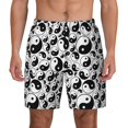 Kdxio Yin And Yang Print Men's Swim Trunks with Compression Liner 7