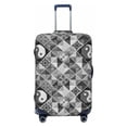 thumbnail image 1 of Kdxio Yin Yang With Black And White Pattern Luggage Cover for Travel,Elastic and Durable,Fits 18-32 Inch,Anti-Scratch Suitcase Protector-No luggage included, 1 of 5