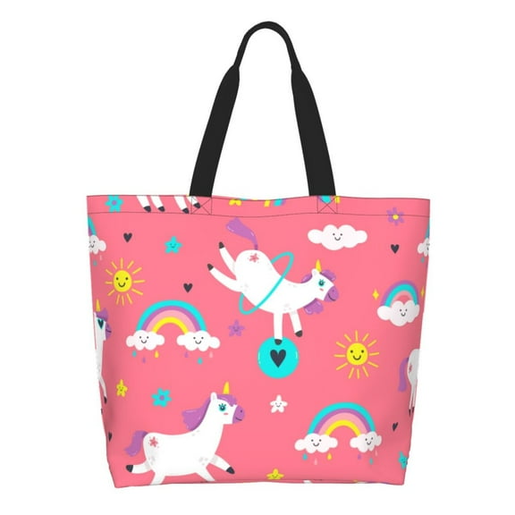 Kdxio Yoga Unicorn Casual Tote Bags Women Big Capacity Shoulder Bag for Women Travel Shoulder Bags Handbags