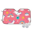 thumbnail image 1 of Kdxio Yoga Unicorn Print Windshield Sun Shade,UV Rays and Sun Heat Protection,Sunshade for Car Windshield,Car Shade Front Windshield - Small, 1 of 6