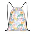 thumbnail image 1 of Kdxio Zebra Colourful Print Drawstring Backpack Bag,Waterproof Draw String Back Sack, Gym Drawstring Bags Swim Bag For Unisex, 1 of 9