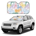 thumbnail image 1 of Kdxio Zebra Colourful Print Windshield Sun Shade, Foldable Sun Blocker for Car,Truck,SUV Automotive Interior Sun Protection,Reflective Shade for Front Windshield(Medium), 1 of 7