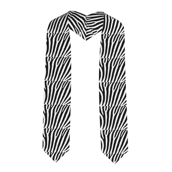 Kdxio Zebra Graduation Stole Class, Graduation Sash, Unisex Adult 36" Academic Commencements-Sharp Corner