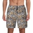 thumbnail image 1 of Kdxio Zebra Print Men's Swim Trunks with Compression Liner 7 Inch Inseam Quick Dry Swim Shorts, 1 of 7