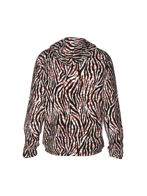 Zebra Skin And Leopard Print Print Women Men Sun Protection UPF 50+ Jackets Zip Up Long Sleeve Hoodie Hiking Lightweight with Pockets