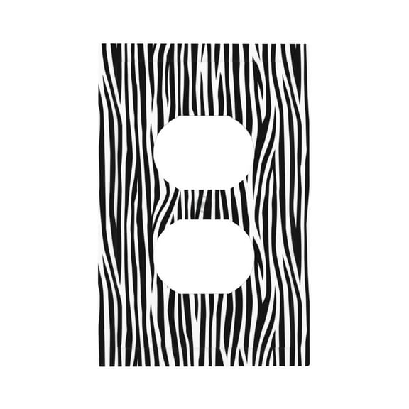 Kdxio Zebra Skin Decorator Light Switch or Receptacle Outlet Wall Plate Decorator Wall Plate Child Safe Outlet Cover-Style S