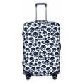 thumbnail image 1 of Kdxio black Skull white Pattern Luggage Cover for Travel,Elastic and Durable,Fits 18-32 Inch,Anti-Scratch Suitcase Protector-No luggage included, 1 of 5