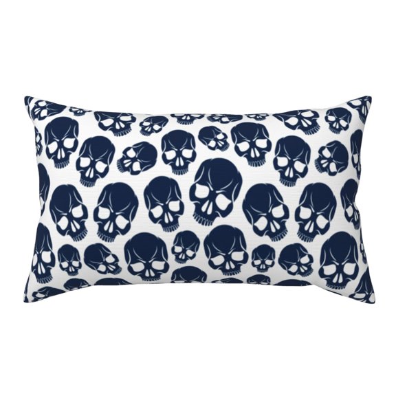 Kdxio black Skull white Pattern Pillowcase with Envelope Closure,20" x 36" Pillow Cases,Gifts for Men or Women-No pillow