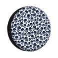 thumbnail image 1 of Kdxio black Skull white for Tire Cover Wheel Protectors Tyre Covers Weatherproof Wheel Covers Universal Fit for Trailer Rv SUV Truck Camper Travel Trailers 14 inch, 1 of 5