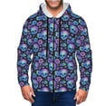 thumbnail image 1 of Kdxio blue daisy Skull flower Print Men Hoodies Casual Hoodies for Men with Zip Pockets Full Zip Long Sleeve Sweatshirt Sports Hooded Jacket-XX-Large, 1 of 5