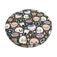 thumbnail image 1 of Kdxio cartoon cute Skull star Print Stool Covers Round,Stretch Round Bar Stool Covers Washable Bar Stool Cushion Slipcover for 12-15 Inch Chair, 1 of 5