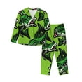 thumbnail image 1 of Kdxio cartoon largemouth bass fish Women's Pajama Sets Long Sleeve Button Down Sleepwear Nightwear Soft Pjs Lounge Sets(S-XXL)-Large, 1 of 7