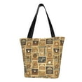 thumbnail image 1 of Kdxio coffee Stamps Women Reusable Grocery Bags Foldable Ripstop,Reusable Shopping Bags for Shopping,Gym,Gift, 1 of 5