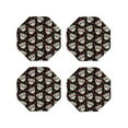 thumbnail image 1 of Kdxio colorful Skull dog flower Funny Coasters,4 Pcs Leather Coasters,Housewarming Gifts,Protect Furniture from Water Marks Scratch and Damage, 1 of 6
