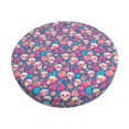 thumbnail image 1 of Kdxio colorful Skull flower Print Stool Covers Round,Stretch Round Bar Stool Covers Washable Bar Stool Cushion Slipcover for 12-15 Inch Chair, 1 of 5