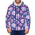 thumbnail image 1 of Kdxio colorful Skull mushroom rainbow Print Men Hoodies Casual Hoodies for Men with Zip Pockets Full Zip Long Sleeve Sweatshirt Sports Hooded Jacket-Large, 1 of 5