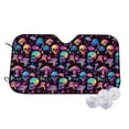 thumbnail image 1 of Kdxio colorful mushroom Skull Print Windshield Sun Shade,UV Rays and Sun Heat Protection,Sunshade for Car Windshield,Car Shade Front Windshield - Medium, 1 of 5