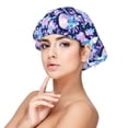 thumbnail image 1 of Kdxio crystal Skull flower leaf Pattern Satin Bonnet Silk Bonnet Hair Bonnet for Sleeping Hair Bonnets for Women Curly Natural Hair, 1 of 6